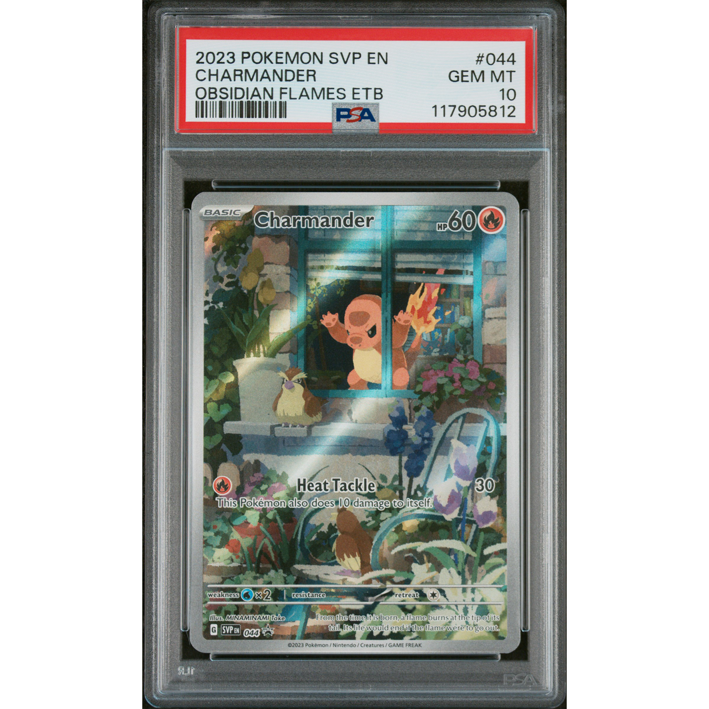 SV BLACK STAR PROMO OBSIDIAN FLAMES ELITE TRAINER BOX CHARMANDER #044 PSA 10