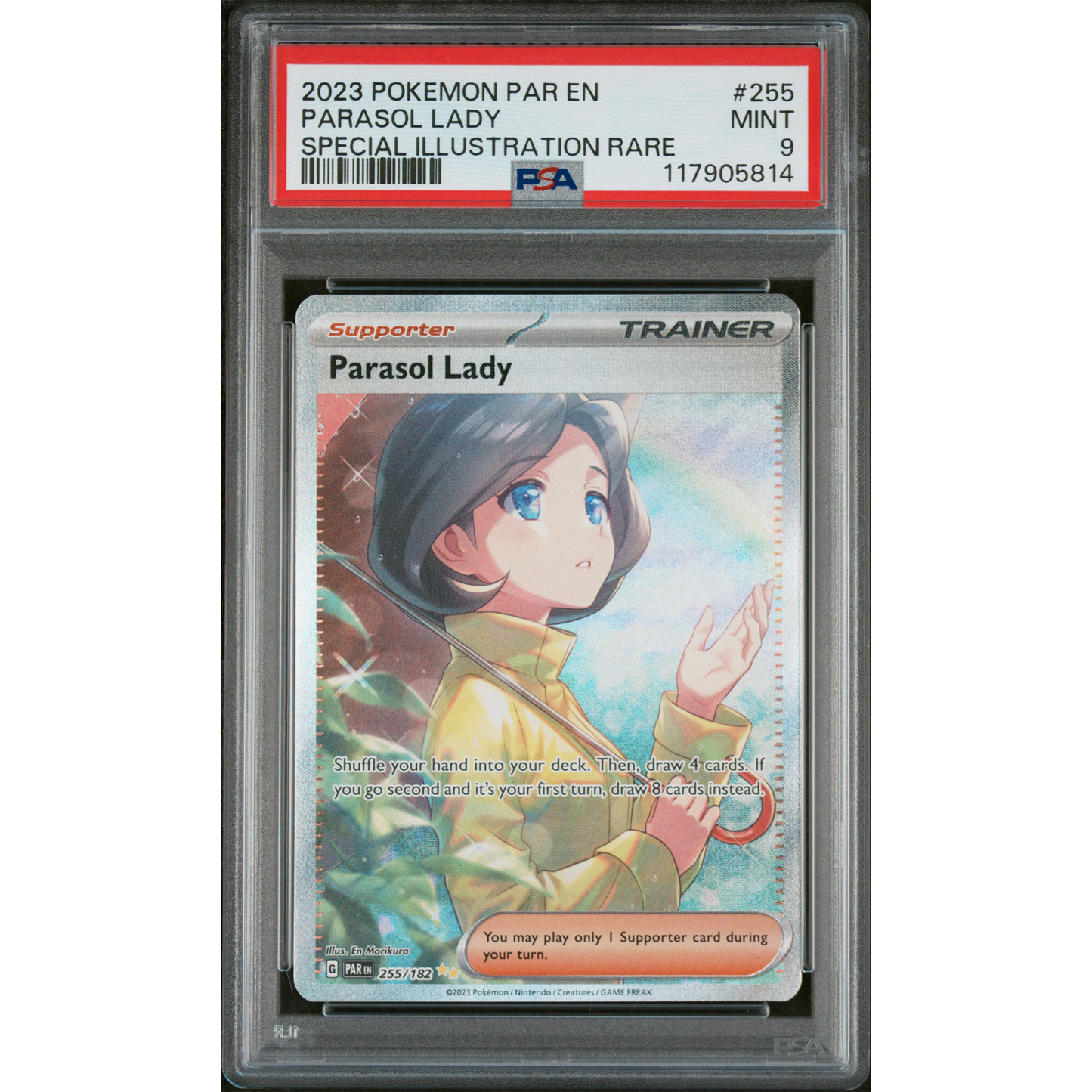 PARADOX RIFT PARASOL LADY SPECIAL ILLUSTRATION RARE #255 PSA 9