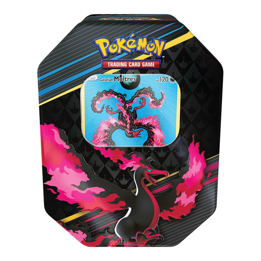 Crown Zenith Galarian Moltres Tin (4-Pack)