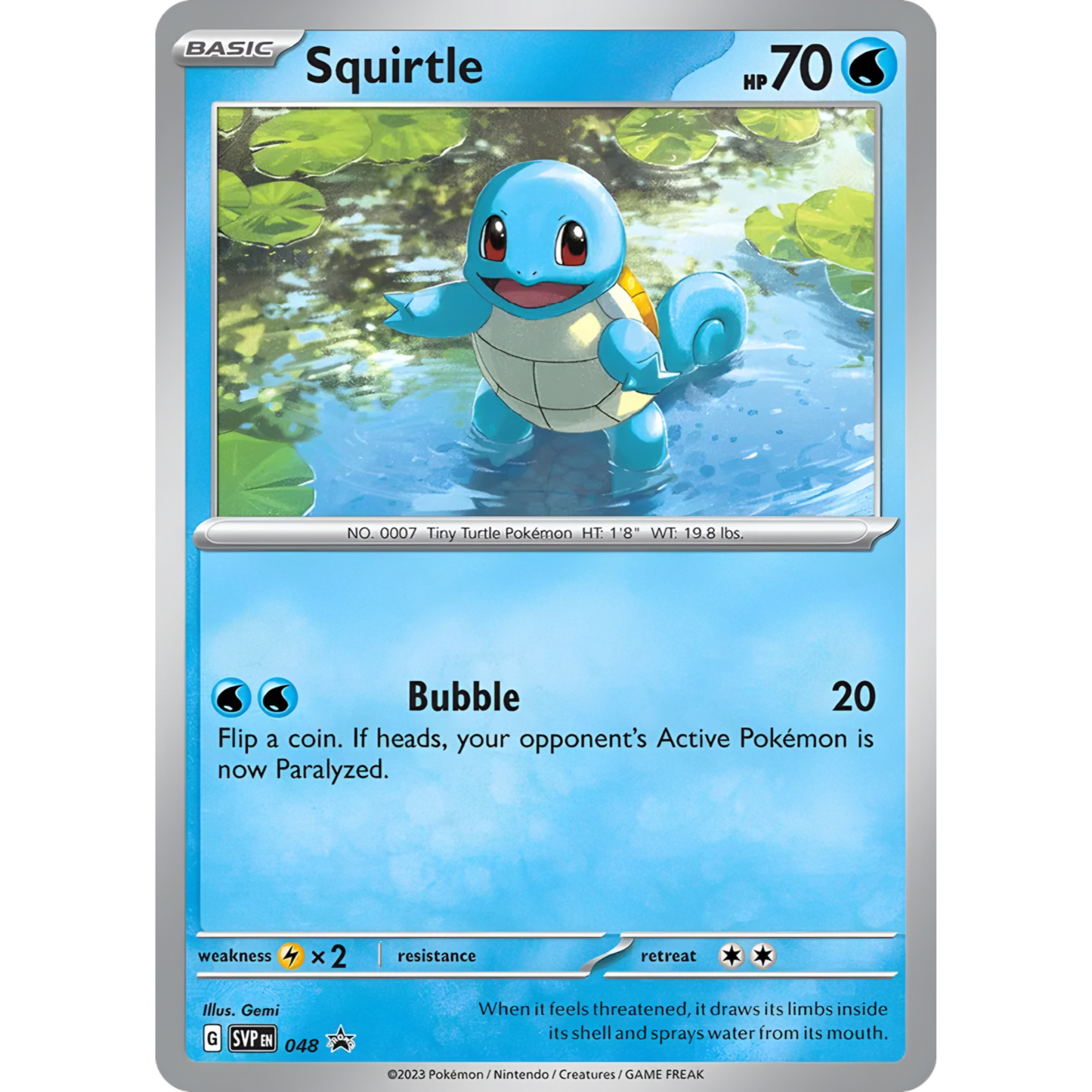 Squirtle SV48 Black Star Promo