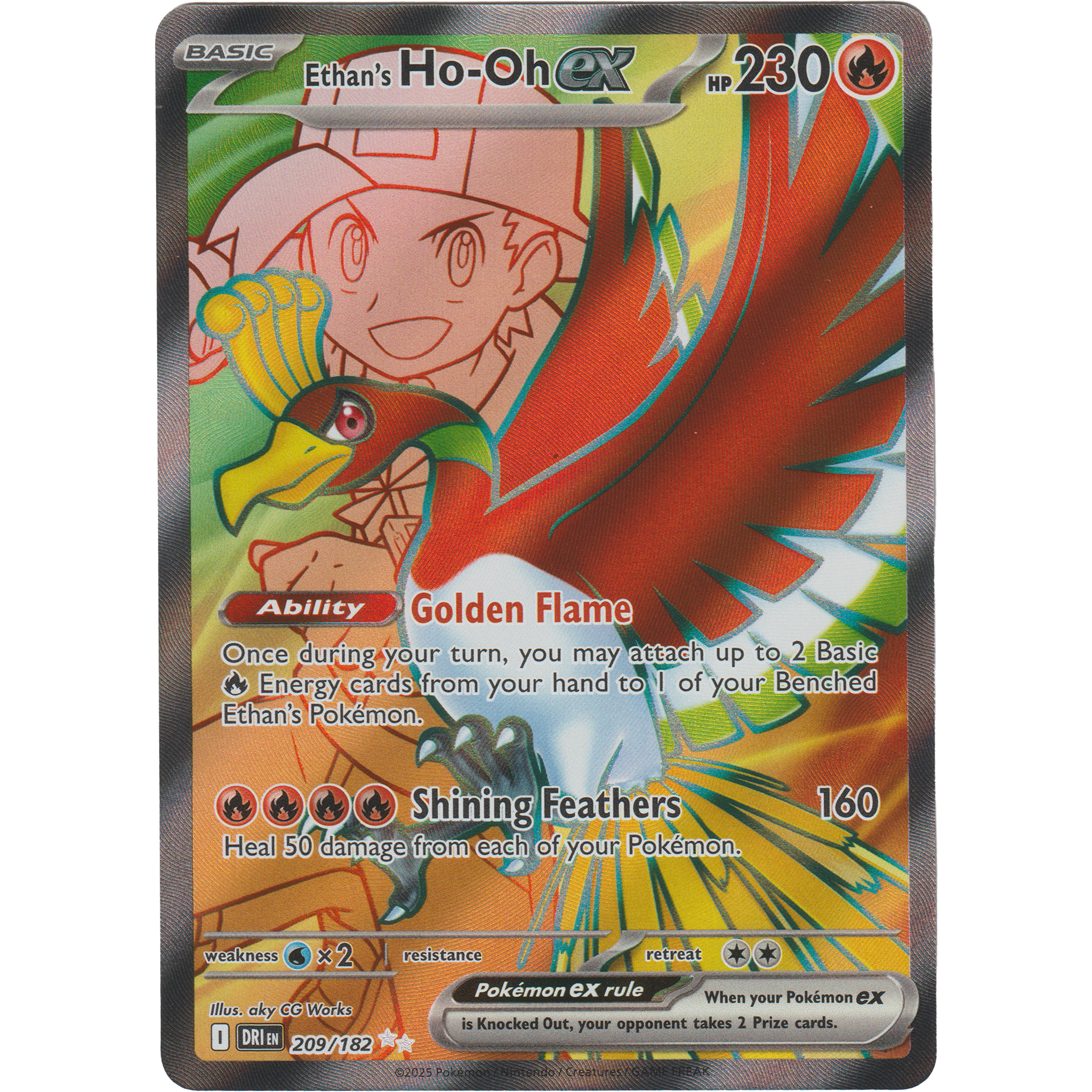 Ethan's Ho-Oh ex 209/182 Kooky Collectibles Ethan's Ho-Oh ex 209/182 Kooky Collectibles