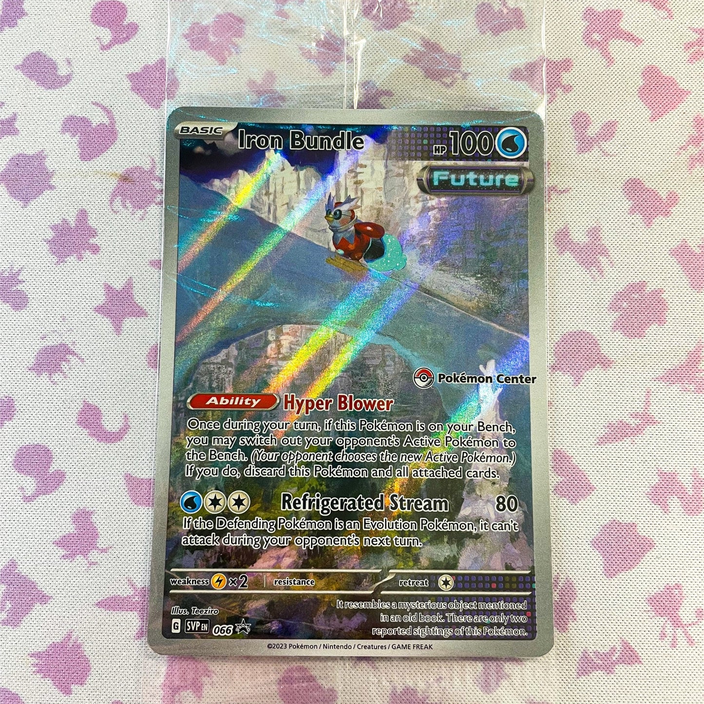 Iron Bundle SV66 Black Star Promo Pokemon Center Stamp