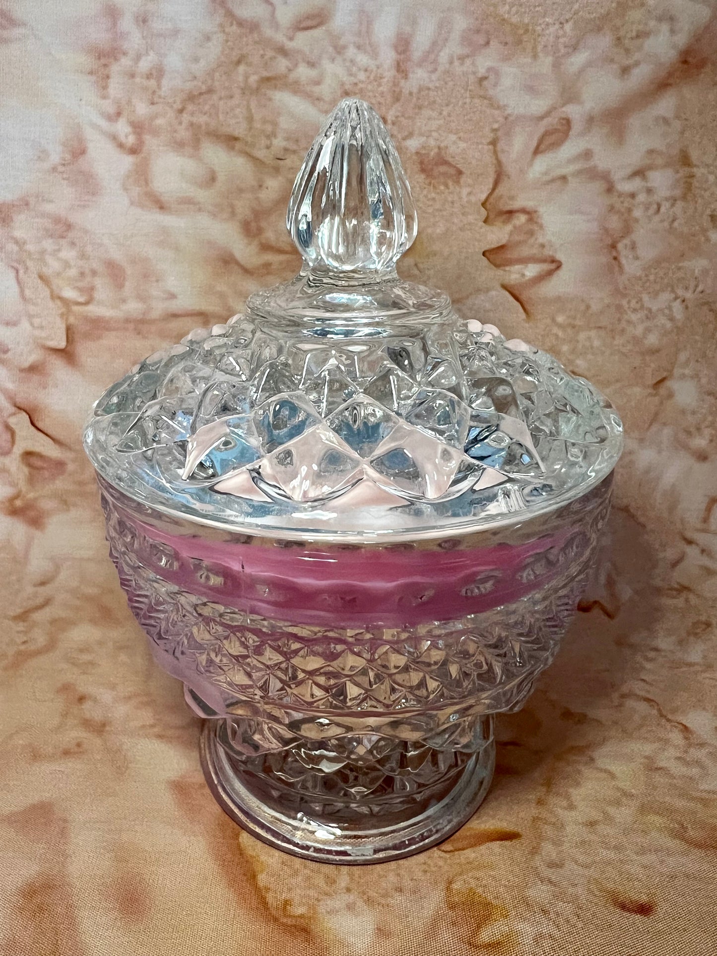Orange & Pink Crystal Candle