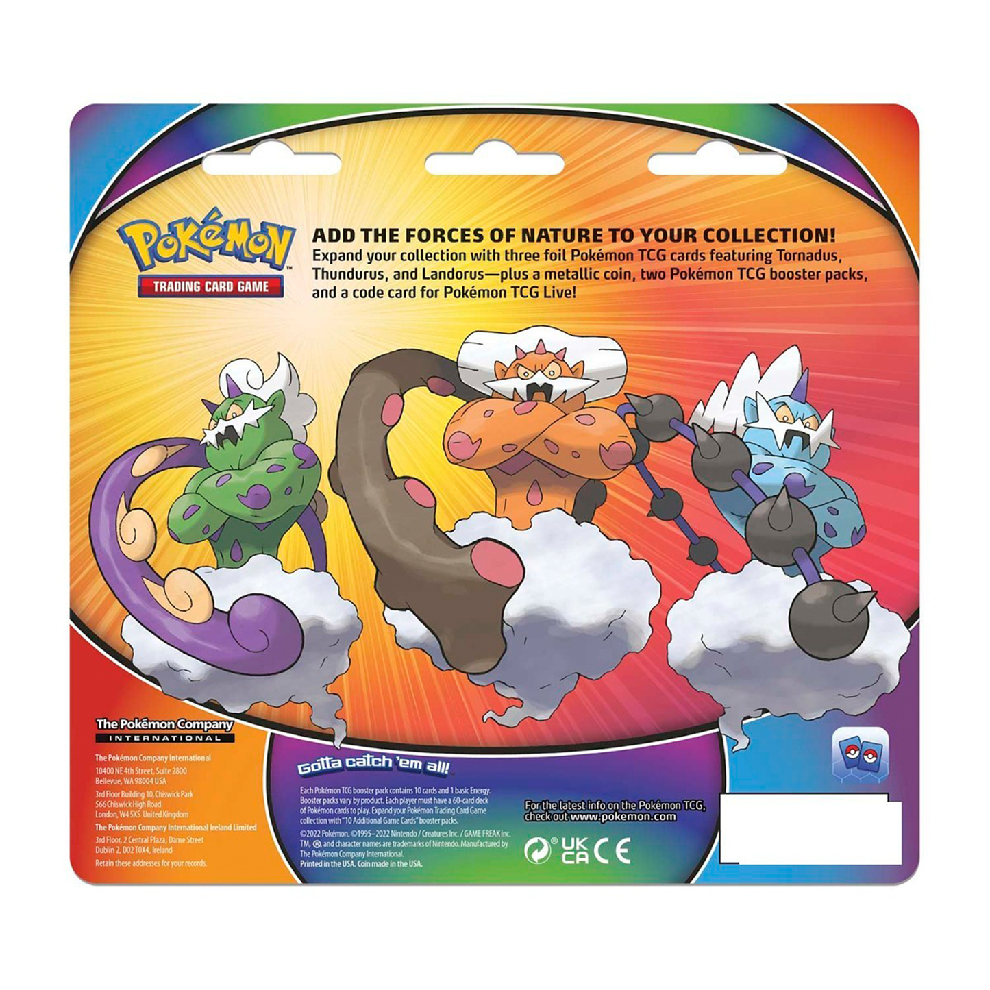 Tornadus, Thundurus & Landorus Cards with 2 Booster Packs & Coin (LIMIT 1 PER PERSON)