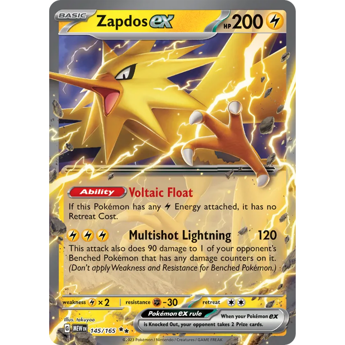Zapdos ex 145/165