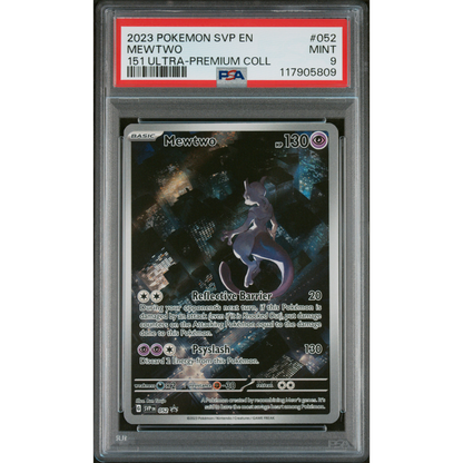 SV BLACK STAR PROMO 151 ULTRA-PREMIUM COLLECTION MEWTWO #052 PSA 9