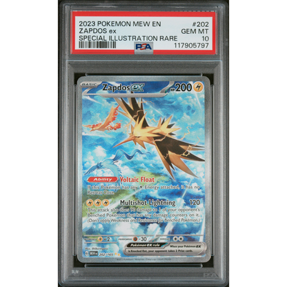 151 SPECIAL ILLUSTRATION RARE ZAPDOS EX #202 PSA 10