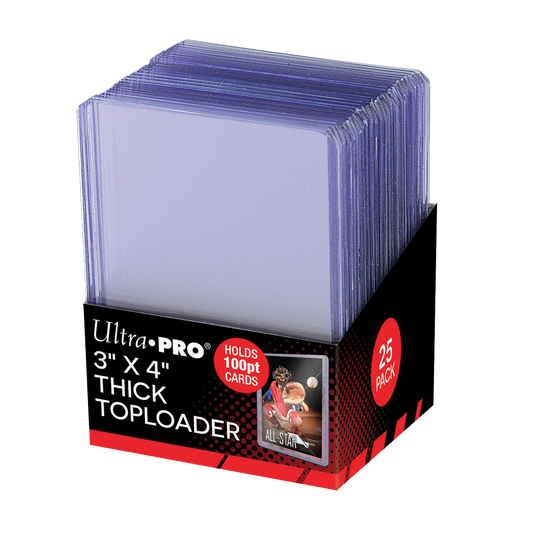 3" x 4" Clear Thick 100PT TOPLOADER® Sleeves (25ct)