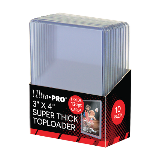 3" x 4" Clear Super Thick 120PT TOPLOADER® Sleeves (10ct)