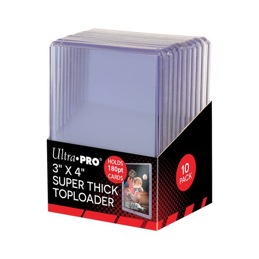 3" x 4" Clear Super Thick 180PT TOPLOADER® Sleeves (10ct)