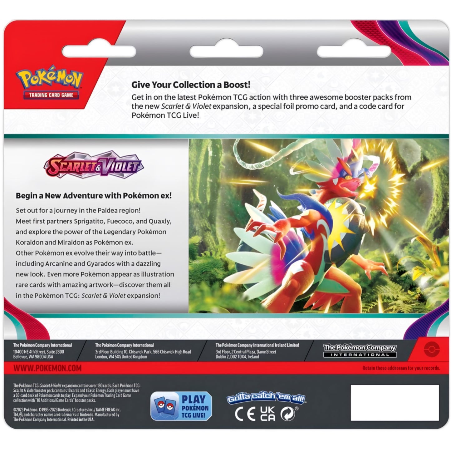 Scarlet & Violet 3 Pack Blister (Dondozo)