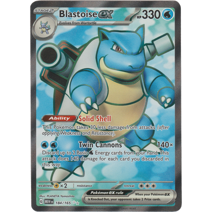 Blastoise ex 184/165