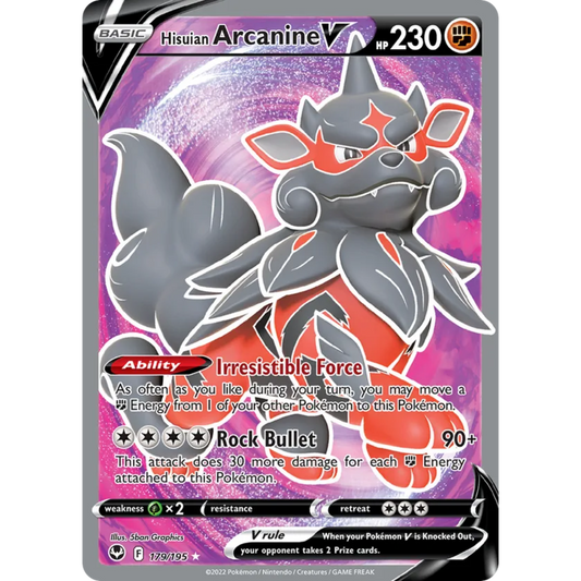 Hisuian Arcanine V (Full Art) 179/195