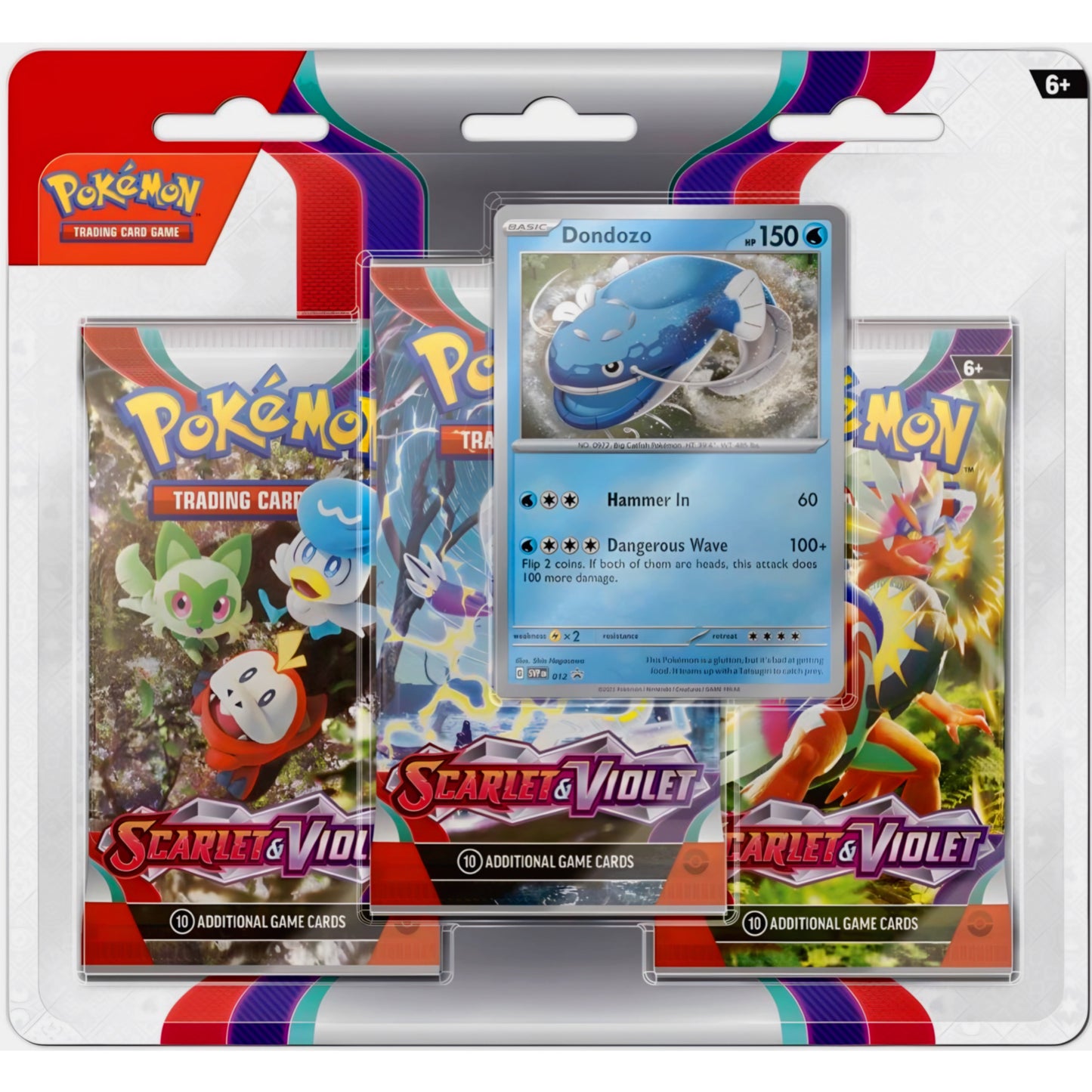 Scarlet & Violet 3 Pack Blister (Dondozo)