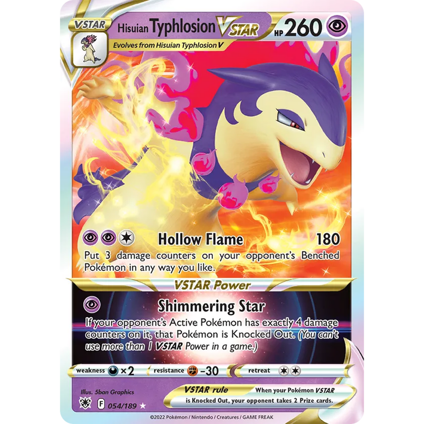 Hisuian Typhlosion VSTAR 54/189