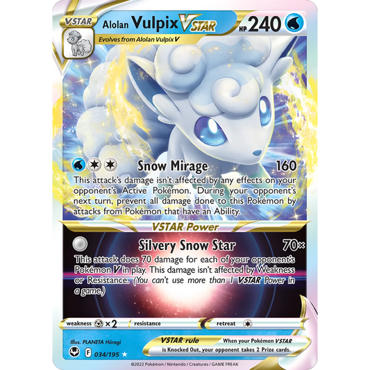 Alolan Vulpix VSTAR 34/195