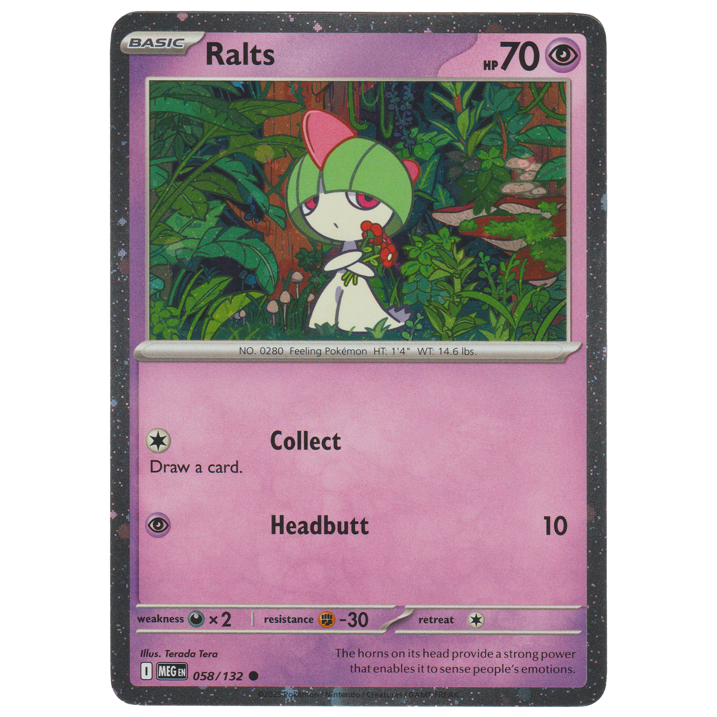 Ralts 58/132 (Pixel Cosmos Holofoil Fall 2025 Collector Chest)