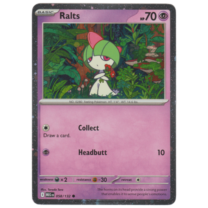 Ralts 58/132 (Pixel Cosmos Holofoil Fall 2025 Collector Chest)