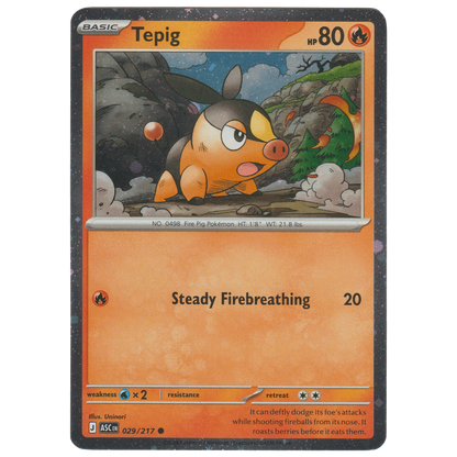 Tepig 029/217 (Pixel Cosmos Holo ASC First Partners Deluxe Pin Collection)