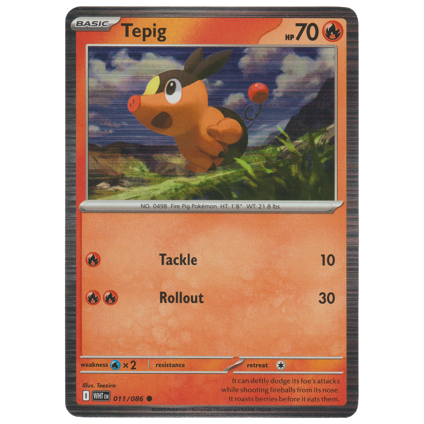 Tepig 011/086 (Tinsel Holo found in Unova Poster Collection)