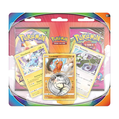 Tornadus, Thundurus & Landorus Cards with 2 Booster Packs & Coin (LIMIT 1 PER PERSON)