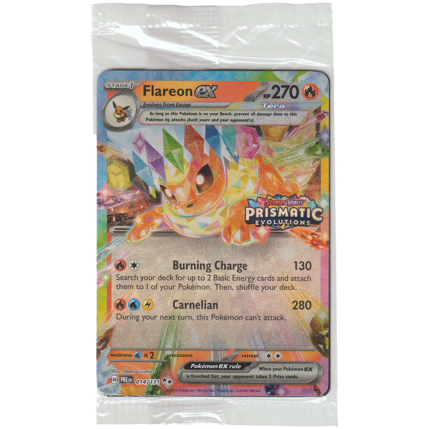 Flareon ex 014/131 (Stamp - Found in Prismatic Evolutions Surprise Box)