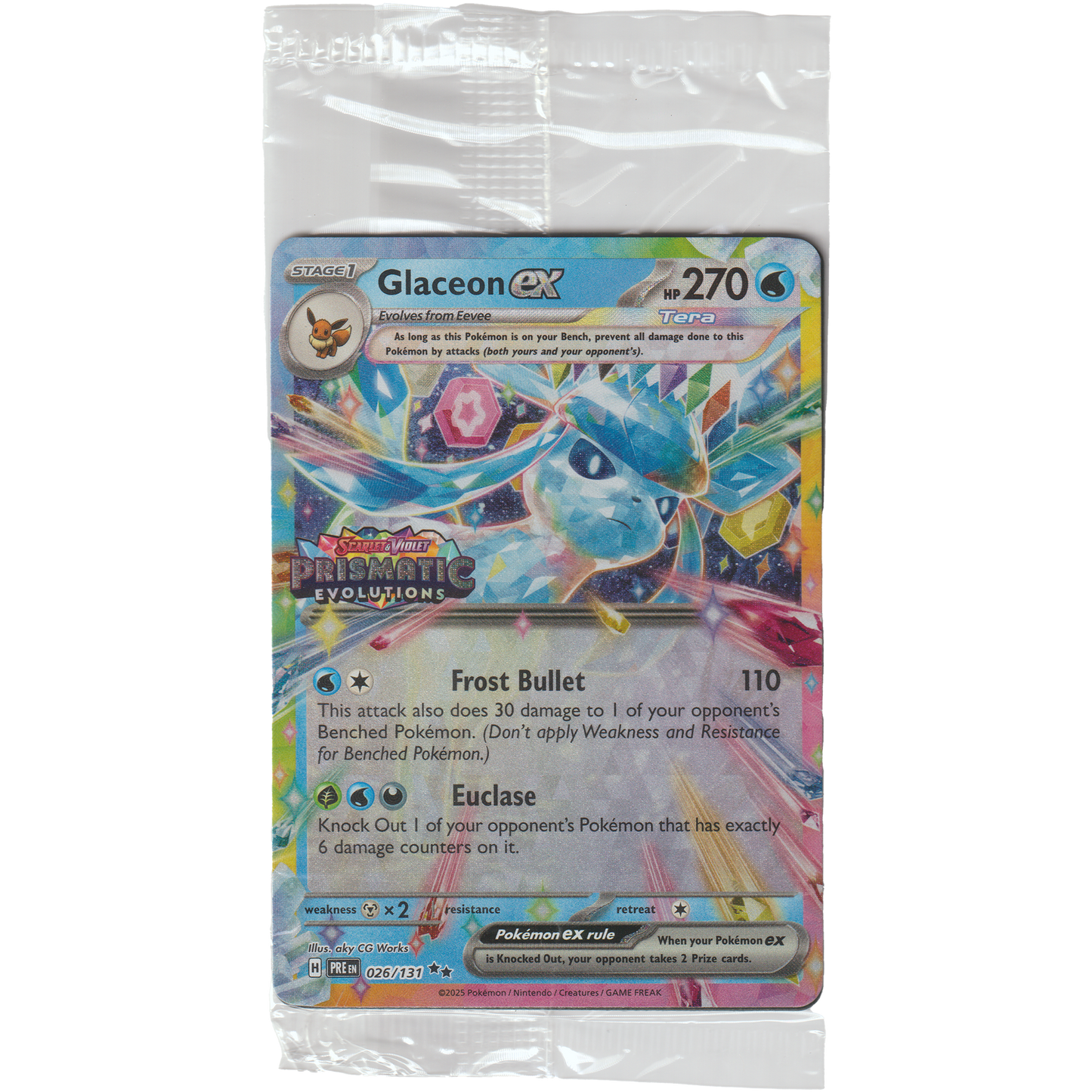 Glaceon ex 026/131 (Stamp - Found in Prismatic Evolutions Surprise Box)