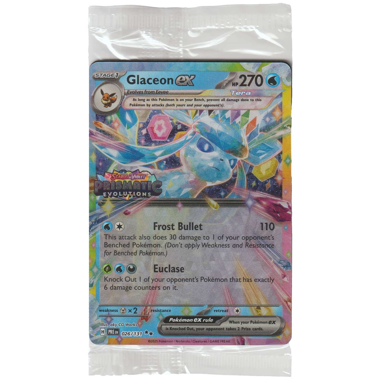 Glaceon ex 026/131 (Stamp - Found in Prismatic Evolutions Surprise Box)