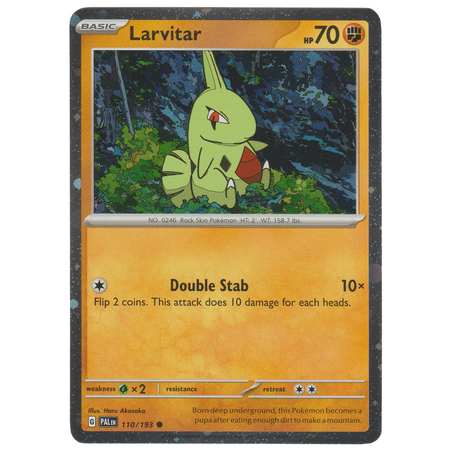 Larvitar 110/193 (Cosmos Holo Triple Whammy Tins exclusive)