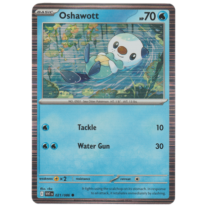 Oshawott 021/086 (Tinsel Holo found in Unova Poster Collection)
