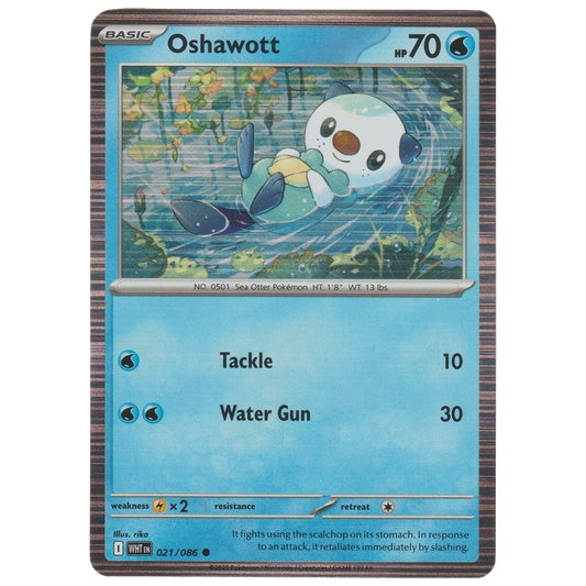 Oshawott 021/086 (Tinsel Holo found in Unova Poster Collection)