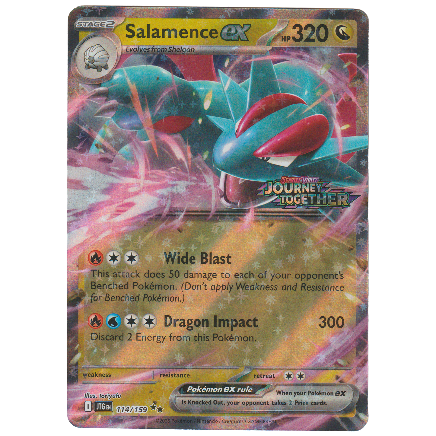 Salamence ex 114/159 ("Journey Together" Salamence ex Reshiram ex Premium Collection)