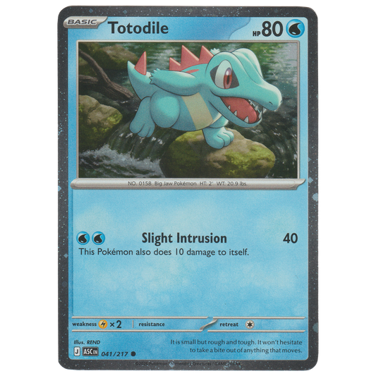 Totodile 041/217 (Pixel Cosmos Holo ASC First Partners Deluxe Pin Collection)