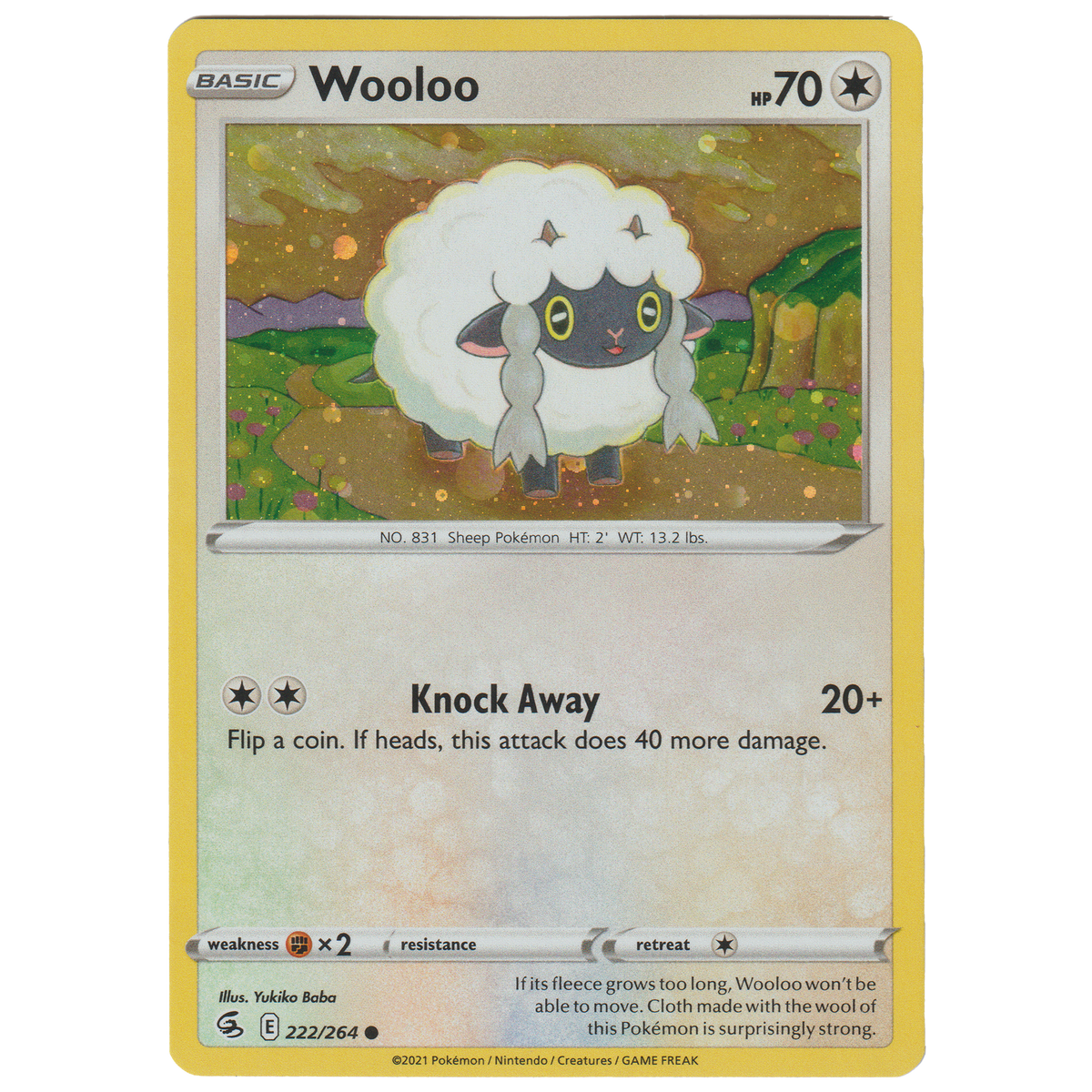Wooloo 222/264 (Cosmos Holofoil)